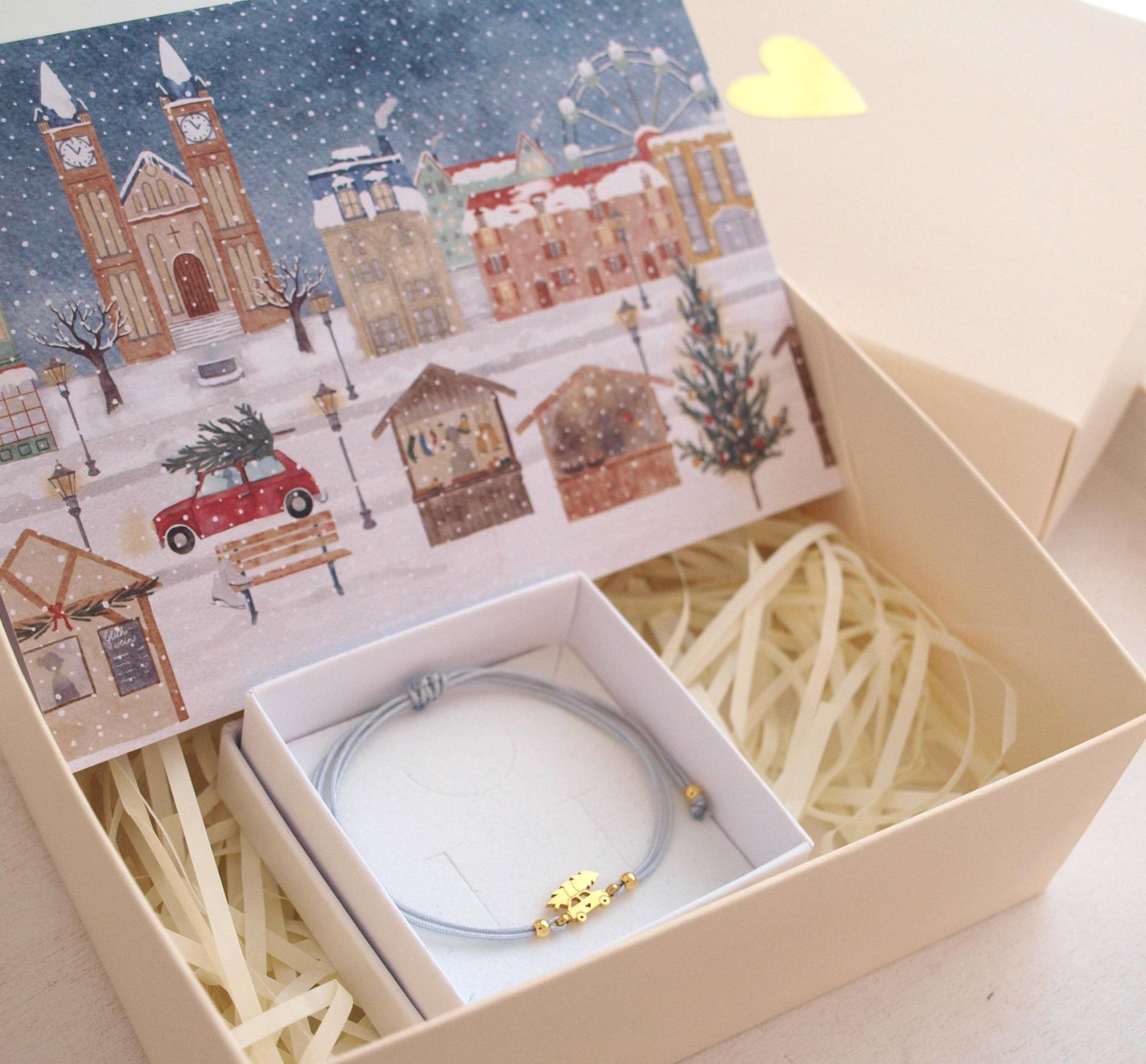 Weihnachtsgeschenk Für Mädchen | Nikolausgeschenk Weihnachtsauto Armband Weihnachten Geschenk - Set Schmuck Winter Tannenbaum von LoveStatementNet