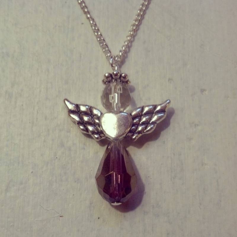 Engel Charm Kette - Dunkel Lila Engel Charm Kette - Dunkel Lila von LoveStreetJewelry
