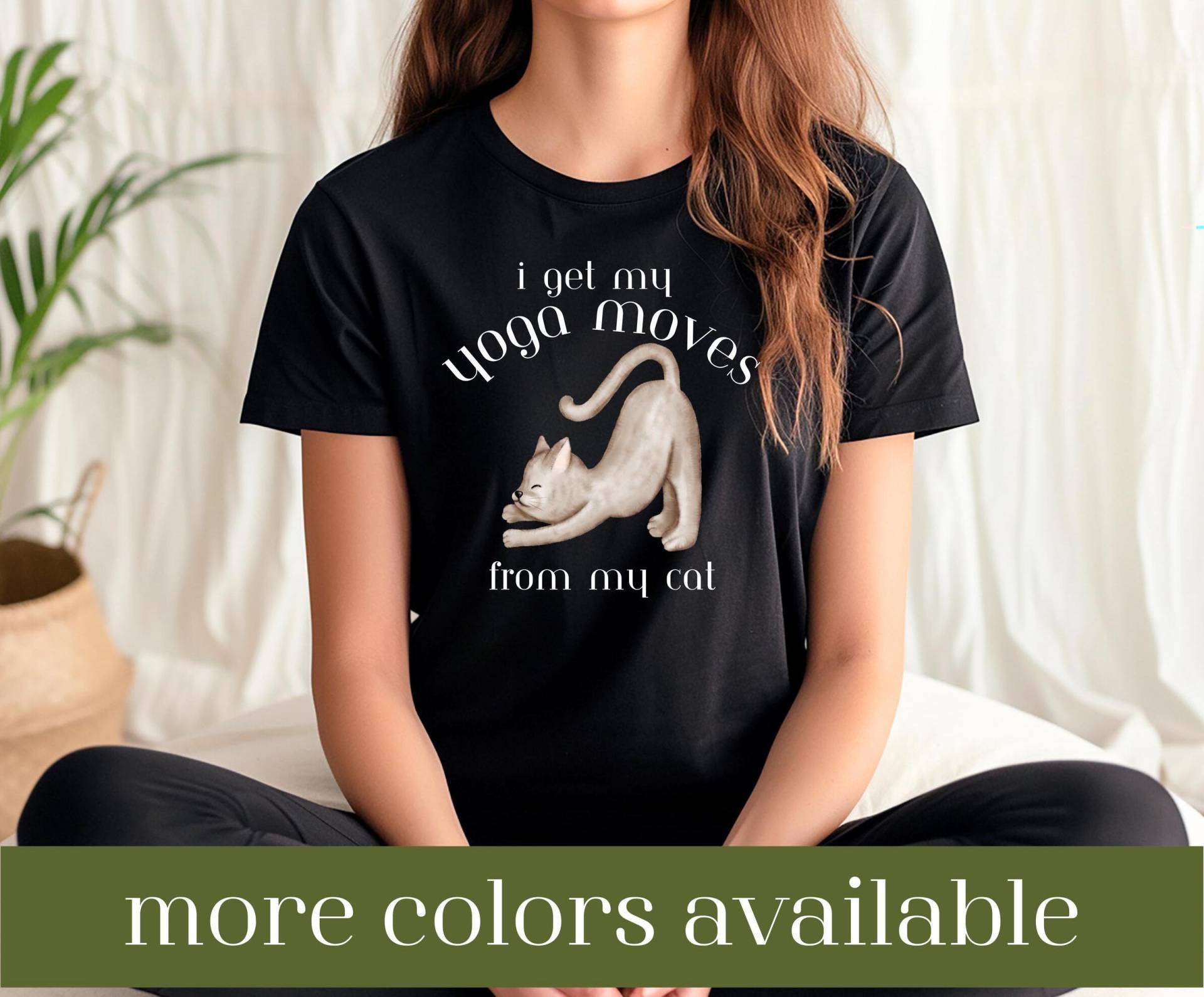 Cat Yoga Shirt, Meditation Funny Cute Mom Clothes, Spiritual Teacher Gift von LoveSuDesignShop