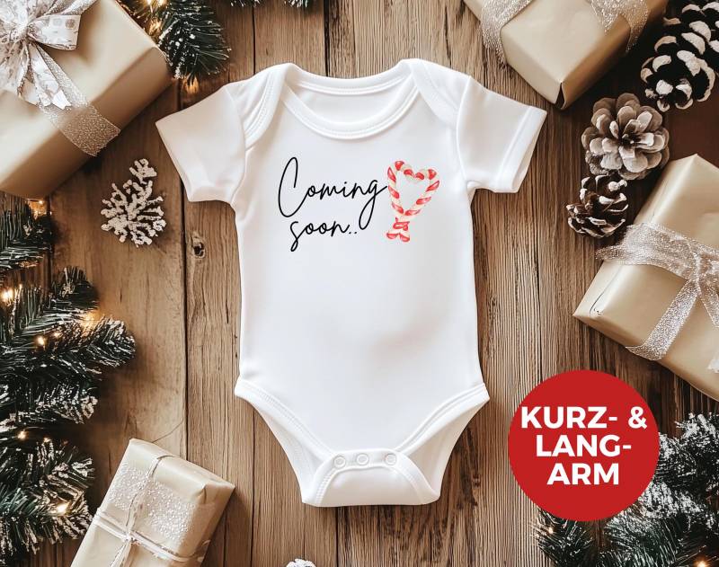 Christmas Pregnancy Reveal, Announcement Baby Body, Reveal Bodysuit, Pregnancy To Husband, Coming Soon Body von LoveSuDesignShop