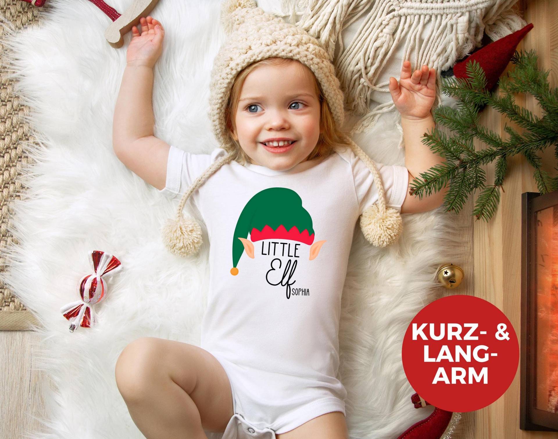 Custom Christmas Babybody, Cute Baby Outfit, My First Bodysuit, Personalized Newborn Gift von LoveSuDesignShop