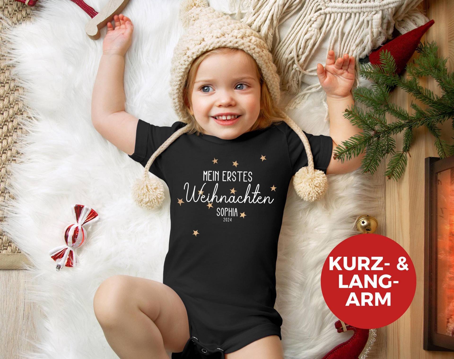 Custom Christmas Babybody, Cute Baby Outfit, My First Bodysuit, Personalized Newborn Gift von LoveSuDesignShop