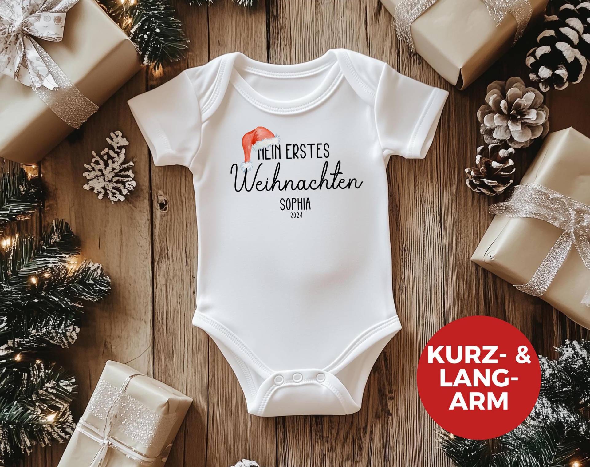 Custom Christmas Babybody, Cute Baby Outfit, My First Bodysuit, Personalized Newborn Gift von LoveSuDesignShop