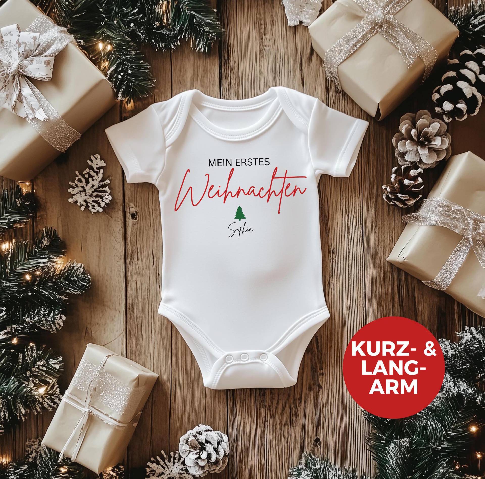 Custom Christmas Babybody, Cute Baby Outfit, My First Bodysuit, Personalized Newborn Gift von LoveSuDesignShop