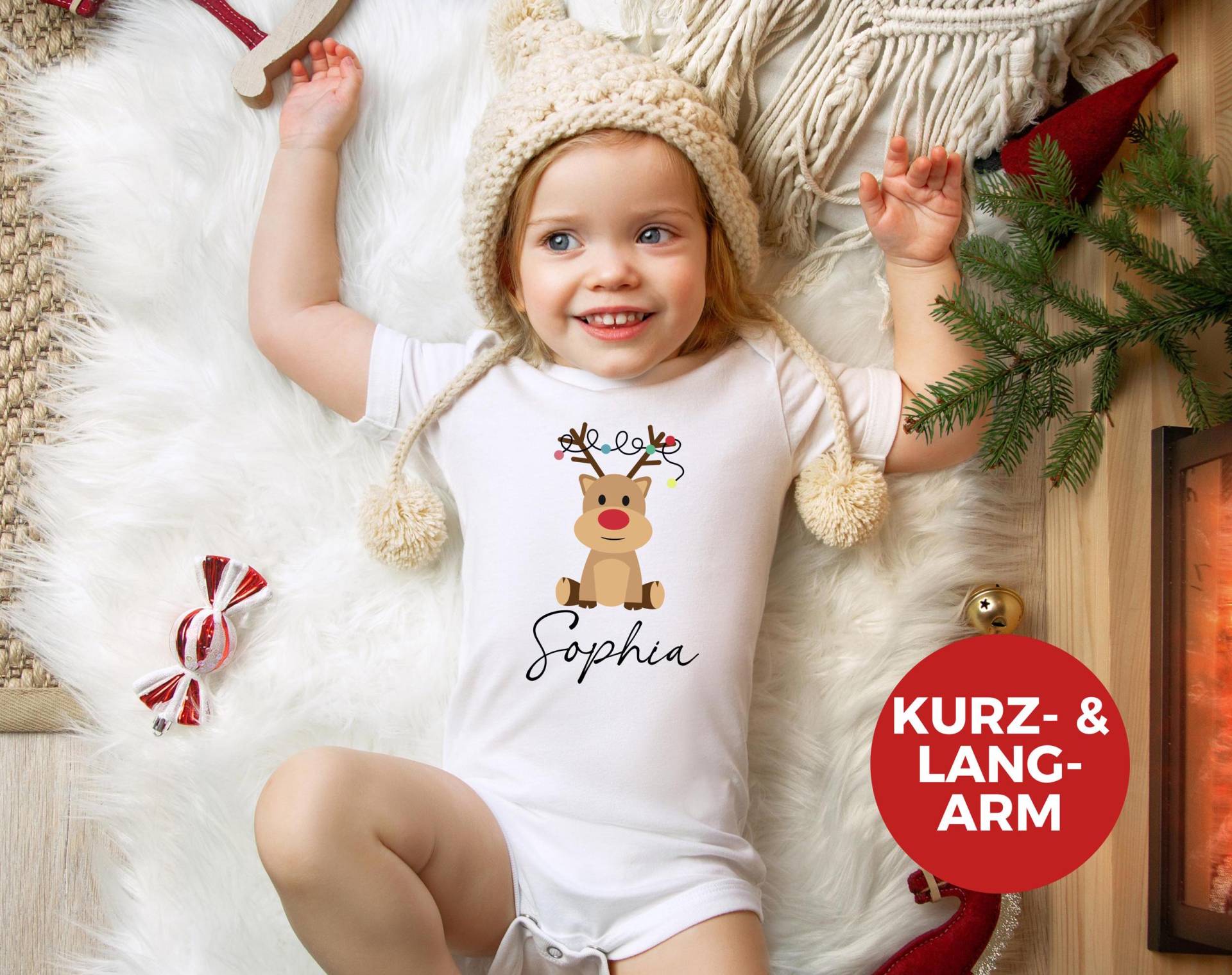 Custom Christmas Babybody, Cute Baby Outfit, My First Bodysuit, Personalized Newborn Gift von LoveSuDesignShop