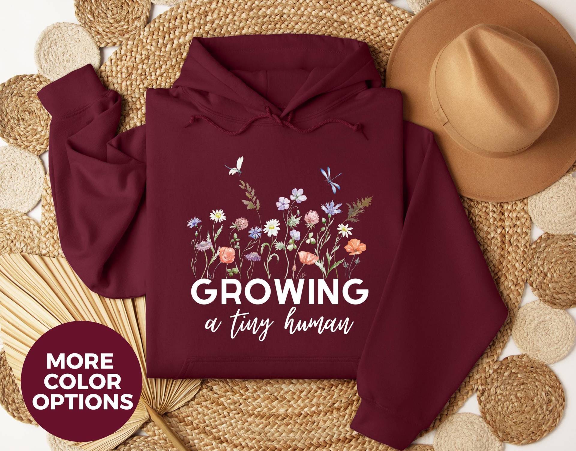 Floral Mom To Be Hoodie, Cute Pregnancy Hoodie , Babyshower Gift, Reveal von LoveSuDesignShop