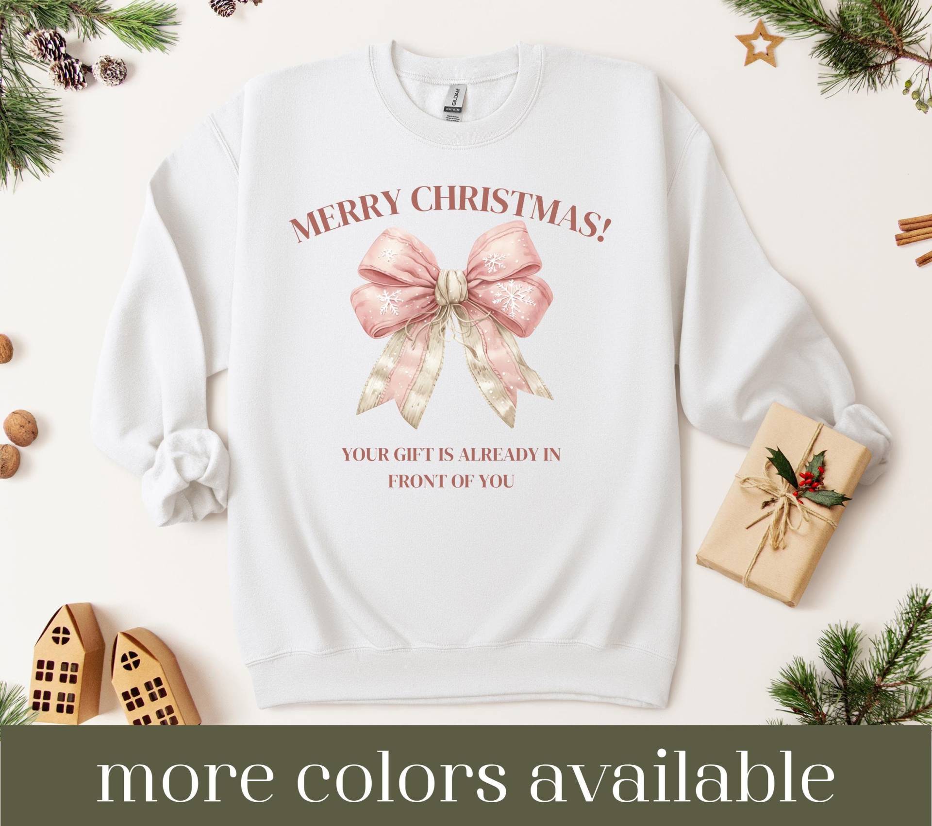 Funny Christmas Sweater, Winter Sweatshirt, Clothing, Coquette Cute Xmas Sweater von LoveSuDesignShop