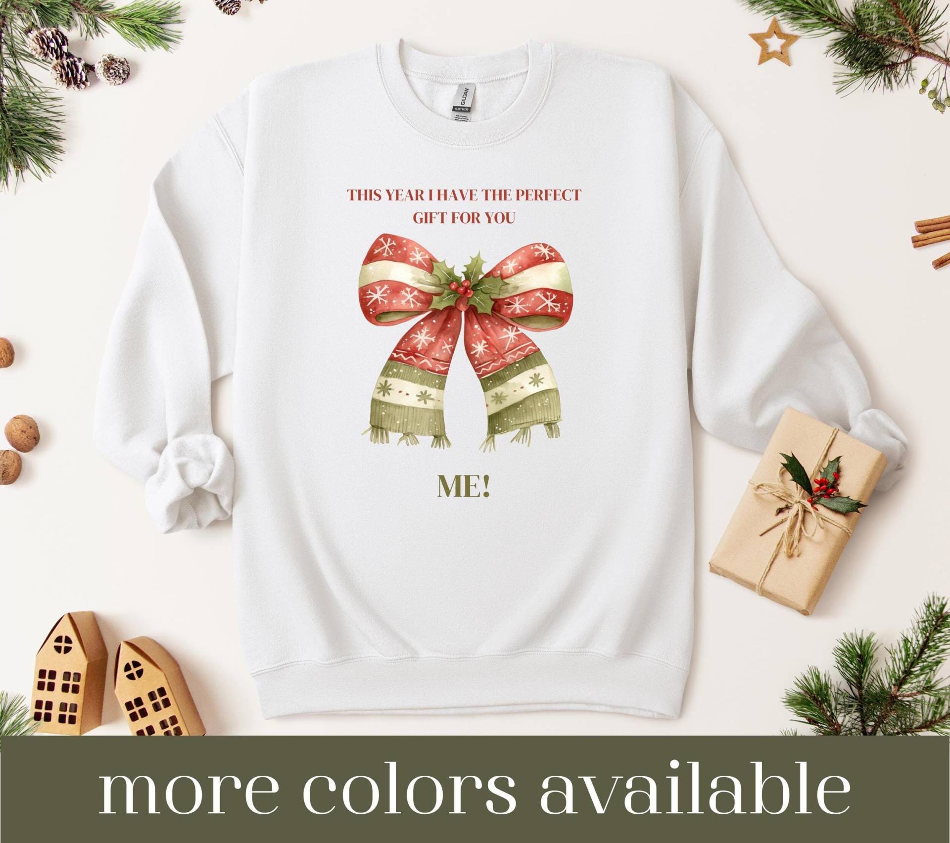 Funny Christmas Sweater, Winter Sweatshirt, Clothing, Coquette Cute Xmas Sweater von LoveSuDesignShop