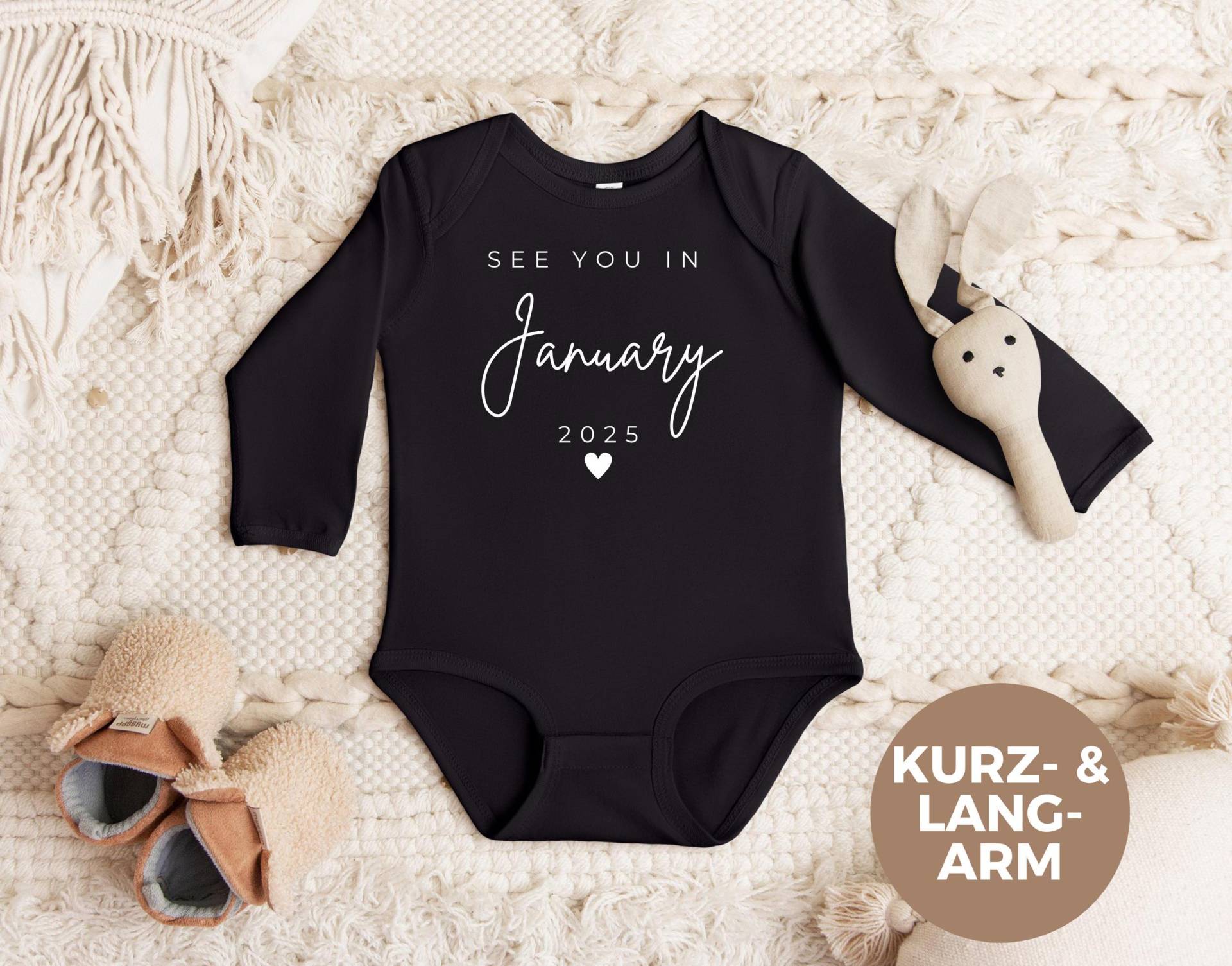 Pregnancy Reveal Baby Body, Announcement Bodysuit, To Husband, Coming Soon Body von LoveSuDesignShop