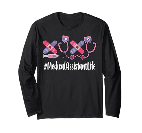 Medical Assistant Valentinstag Frauen Herz Stethoskop Langarmshirt Medical Assistant Valentinstag Frauen Herz Stethoskop Langarmshirt von LoveWear.