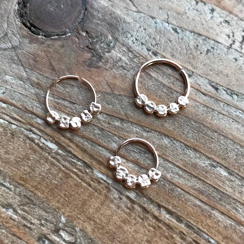 Ohrring Creolen Gehämmert Nasenring Tragus Saatperle Daith Helix Septum von LoveYi