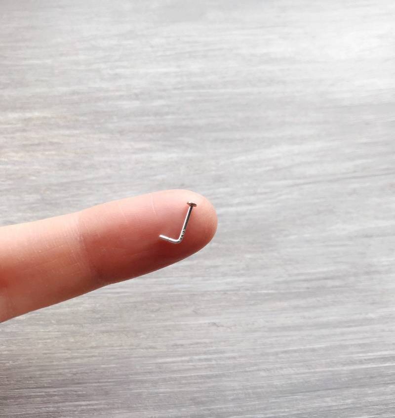 Silber Nasenstecker, L Form von LoveYi