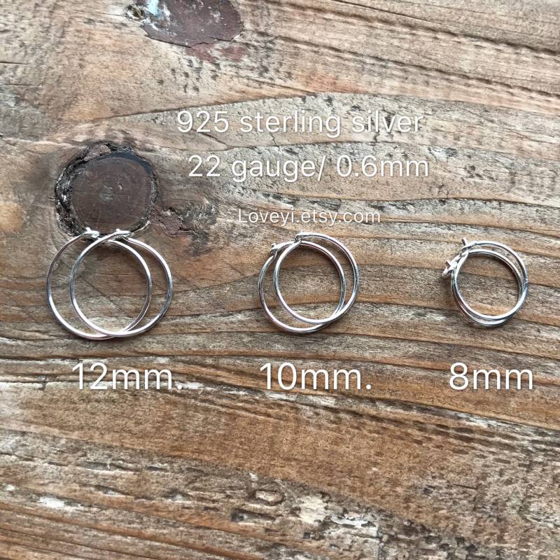 Zierliche Sterling Silber Ohrring 22 Gauge Knorpel/Nasen Ring von LoveYi