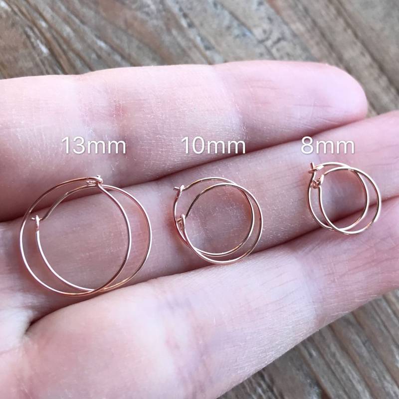 Zierlicher 14K Gold Filled Ohrring Dünner Knorpel, Helix, Lobe | 8/10/13 Mm von LoveYi