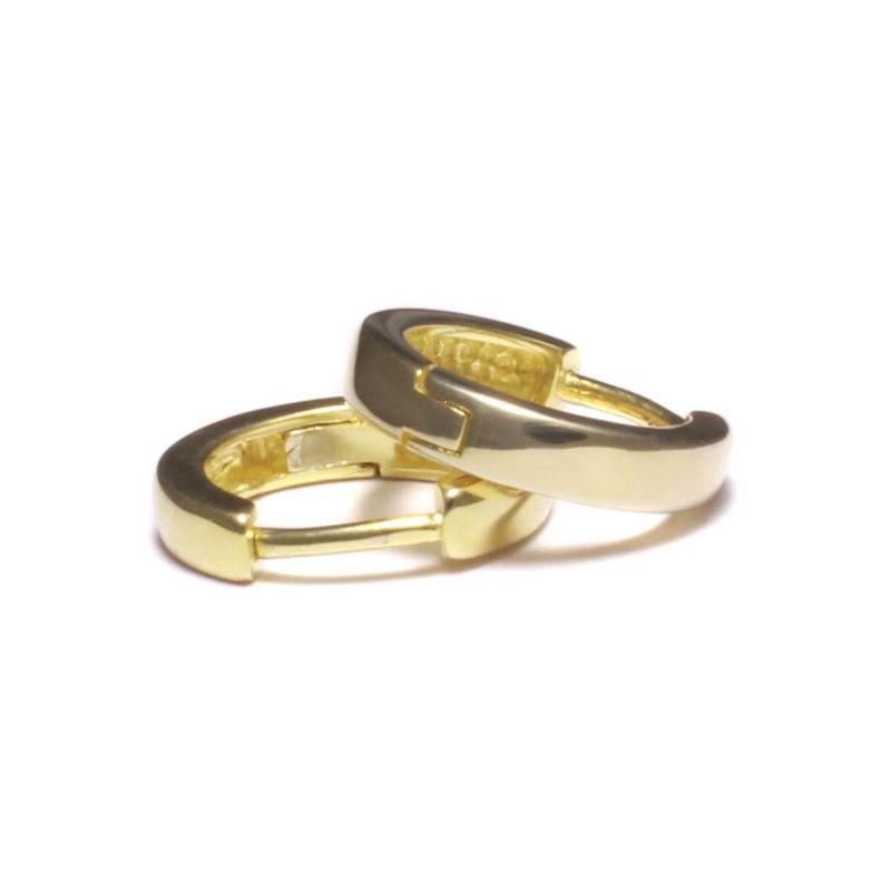 13 Mm Echtgold Vergoldete Creolen Aus 925 Sterling Silber von LoveYourDiamonds