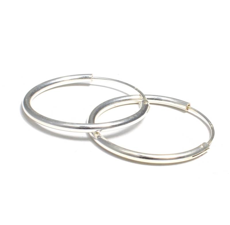 20 Mm Schlichte Silbercreolen Steckverschluss Im Retro-Look, Small Hinge, Sterling Ohrringe, Runde Damen Retro Ohrringe von LoveYourDiamonds