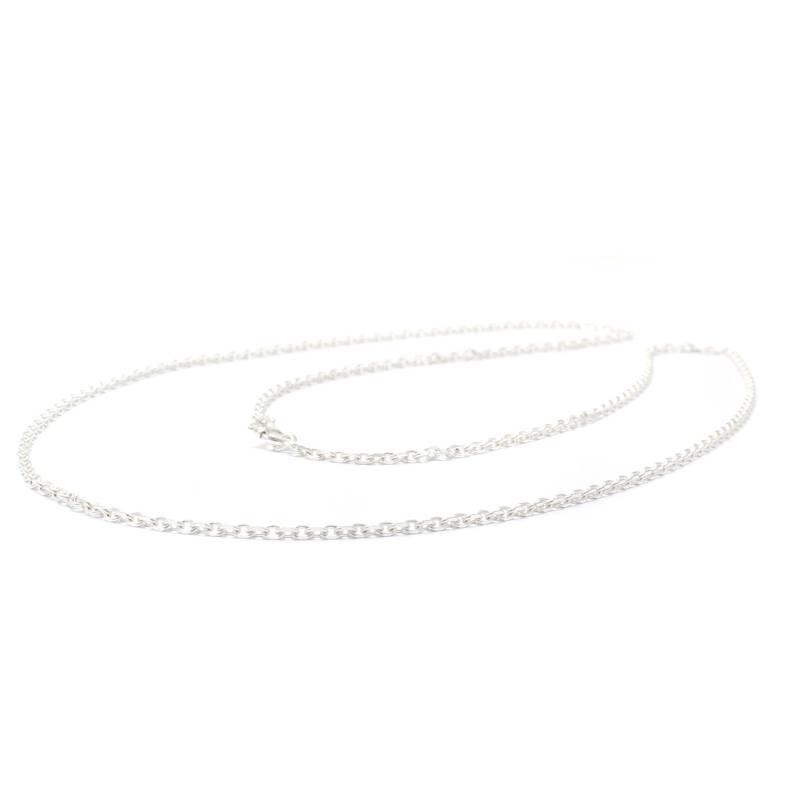 55 cm Ankerkette Mittel, 925 Sterling Silber, 4-Fach Diamantiert, Gliederkette Fein, Silber Kette Neu, Für Anhänger, Silberkette Zart von LoveYourDiamonds