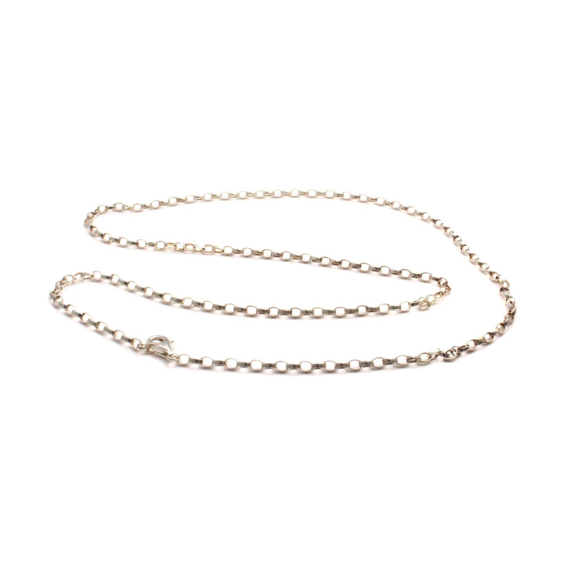 55 cm Kette Aus Echt Silber, Erbskette Für Anhänger, Unisex Silberkette Damen Und Herren, Lang, Silber Gelbgold Rosegold Vergoldet von LoveYourDiamonds