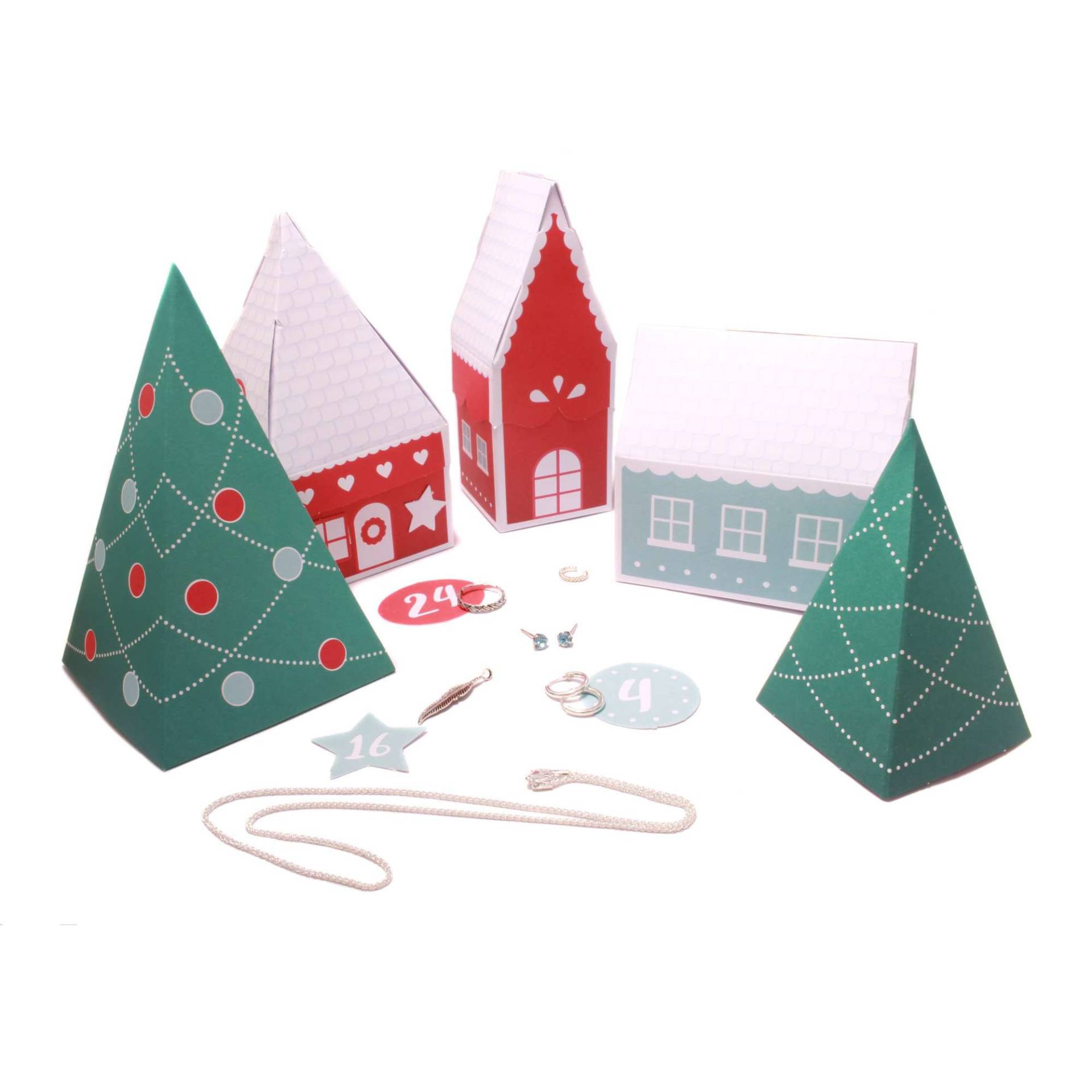 925 Silber Schmuck Adventskalender 2023 Mit 24 Schmuckstücken Wie Ohrsteckern, Ear Cuffs, Kette, Armband, Anhängern, Ohrringen Und Mehr von LoveYourDiamonds