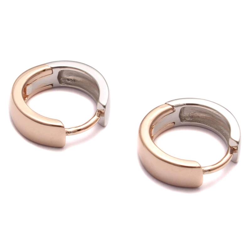 925 Sterling Silber Creolen, Roségold Vergoldete Ohrringe, Damen Schmuck Echt Silber, Herren Ohrschmuck Ausgefallen, Klappcreolen Bicolor 925 Sterling Silber Creolen, Roségold Vergoldete Ohrringe, Damen Schmuck Echt Silber, Herren Ohrschmuck Ausgefallen, Klappcreolen Bicolor von LoveYourDiamonds