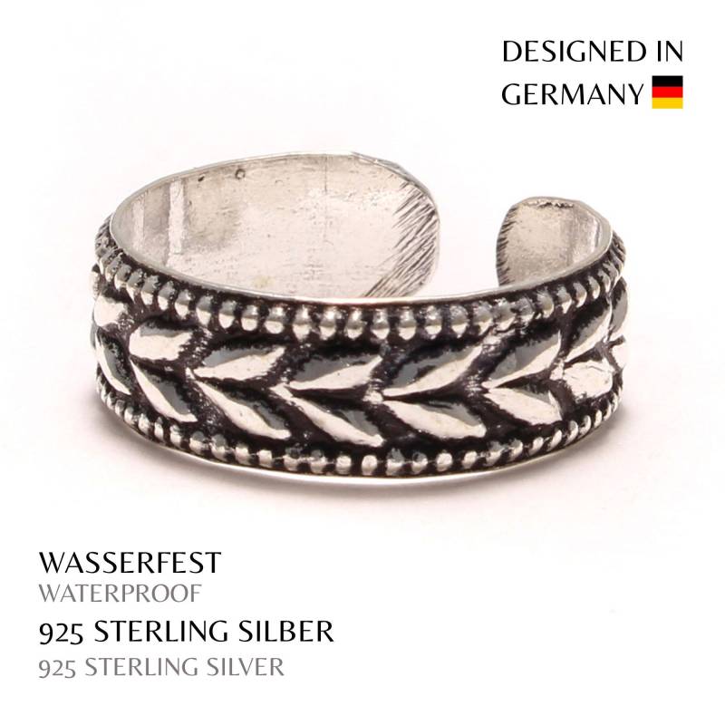 925 Zehenring Silber Farnmuster, Zehen Ring Sterling Silber, Offen Anpassbar, Boho Ring, Schmuck Sommer, Hippie von LoveYourDiamonds