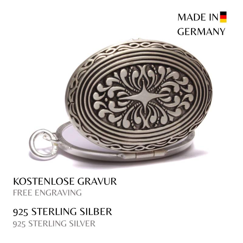 Medaillon Foto Silber Anhänger Vintage Fotokette 925 Sterling Kette Zum Öffnen Für Fotos Erinnerungsgeschenk Amulett Oval Öffnen von LoveYourDiamonds