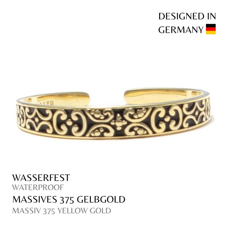 Großer Zehenring Aus 375 Gold Fußring Echt Mit Emaille Verzierter Fußschmuck Offen & Größenverstellbar Festival Schmuck Boho von LoveYourDiamonds