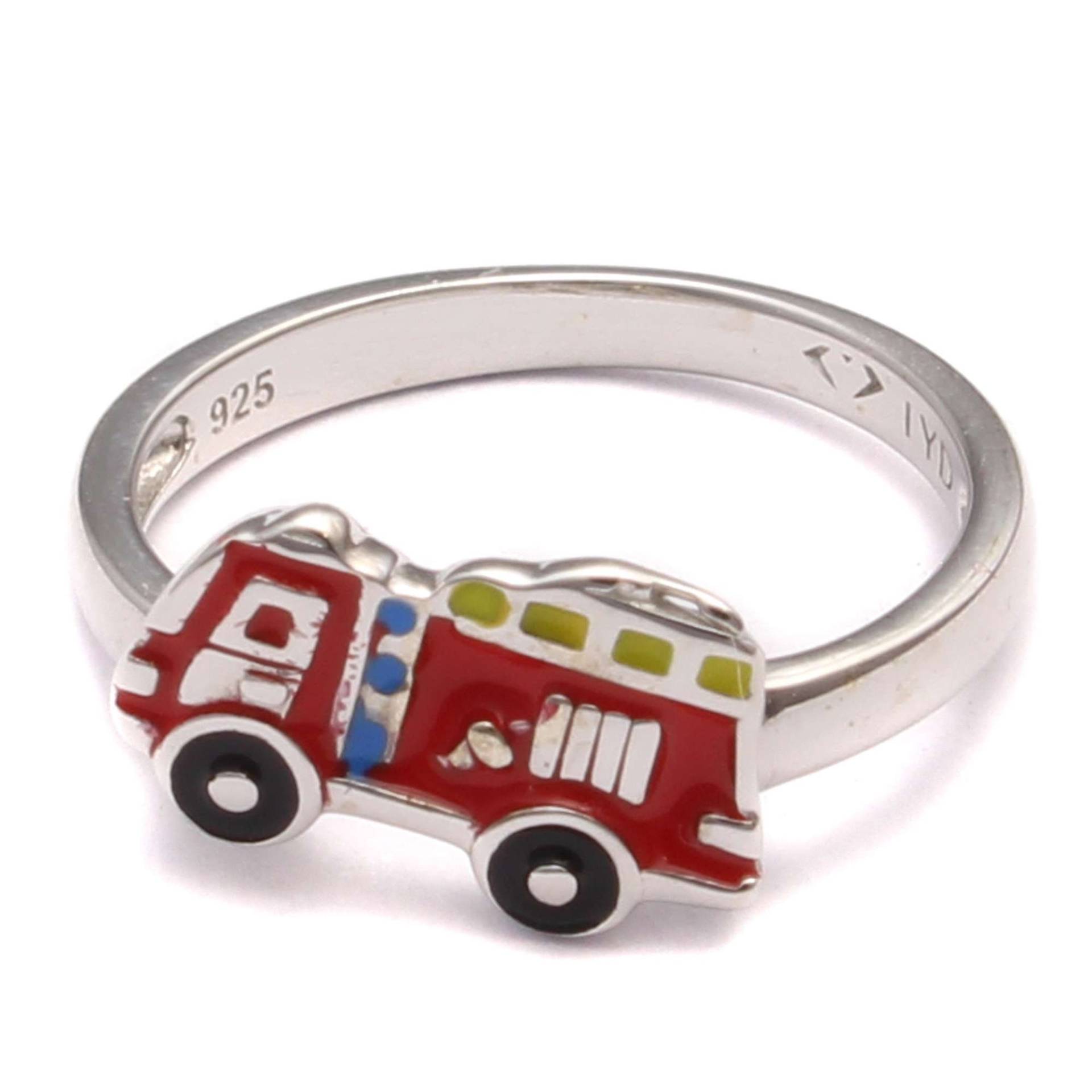 Feuerwehr Auto Kinder Ring Aus 925 Sterling Silber von LoveYourDiamonds