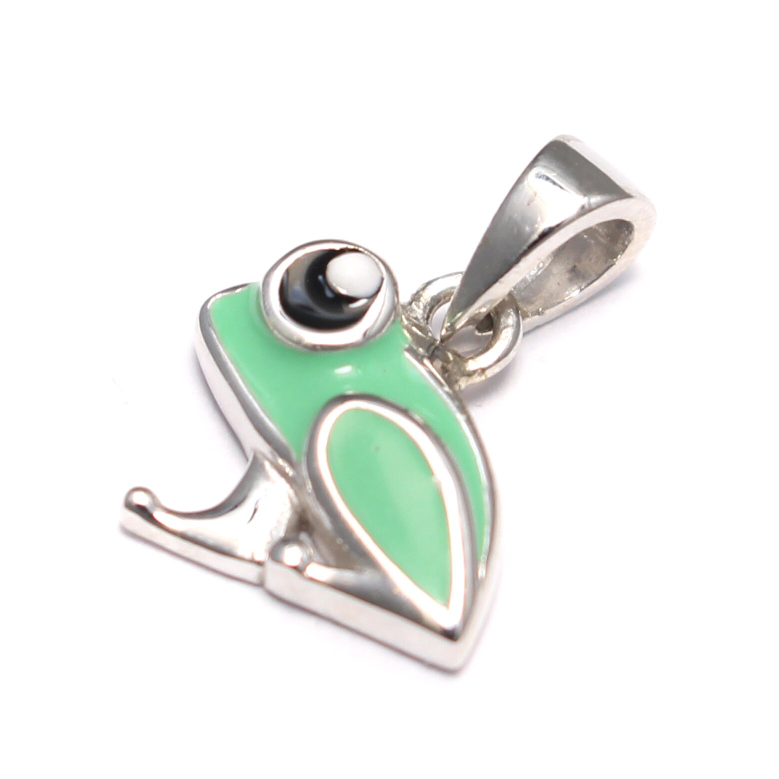 Frosch Anhänger 925 Silber, Froschkönig Baby Kettenanhänger, Kinderschmuck Kette Mädchen, Geschenk Kawaii Schmuck, Kinderkette Nickelfrei von LoveYourDiamonds