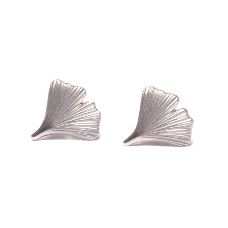 Ginkgoblatt Ohrstecker 925 Silber Feine Blatt Ohrringe Damen Nature Schmuck Ginkgo Geschenk von LoveYourDiamonds
