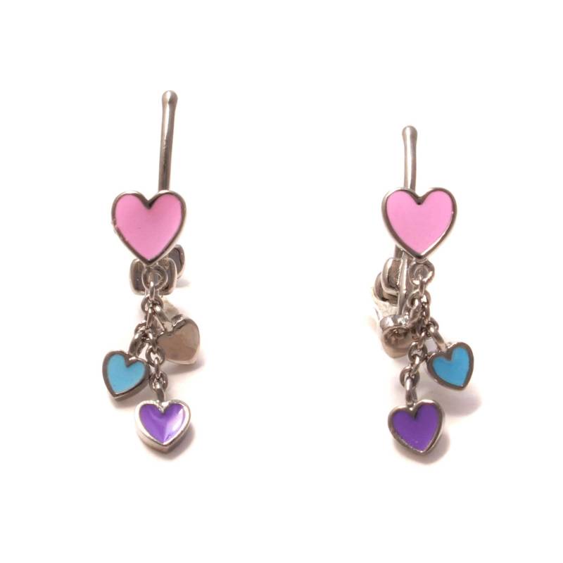 Herz Hänge Ohrclips Aus 925 Sterling Silber von LoveYourDiamonds