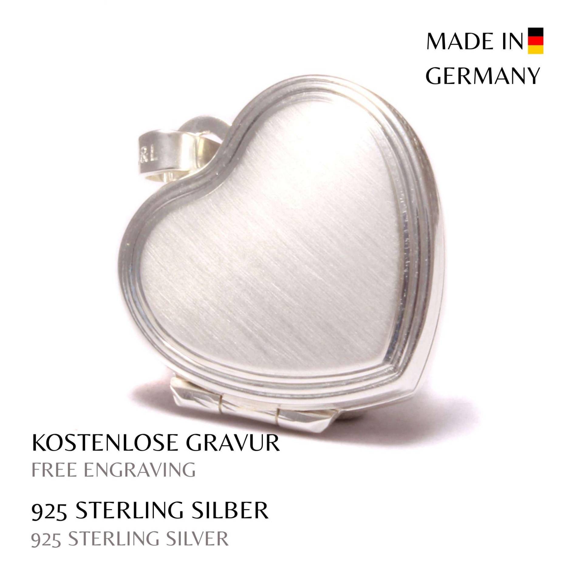 Herz Medaillon Silber | Platz Für 2 Fotos Individualisierbar Mit Gravur Ohne Kette von LoveYourDiamonds