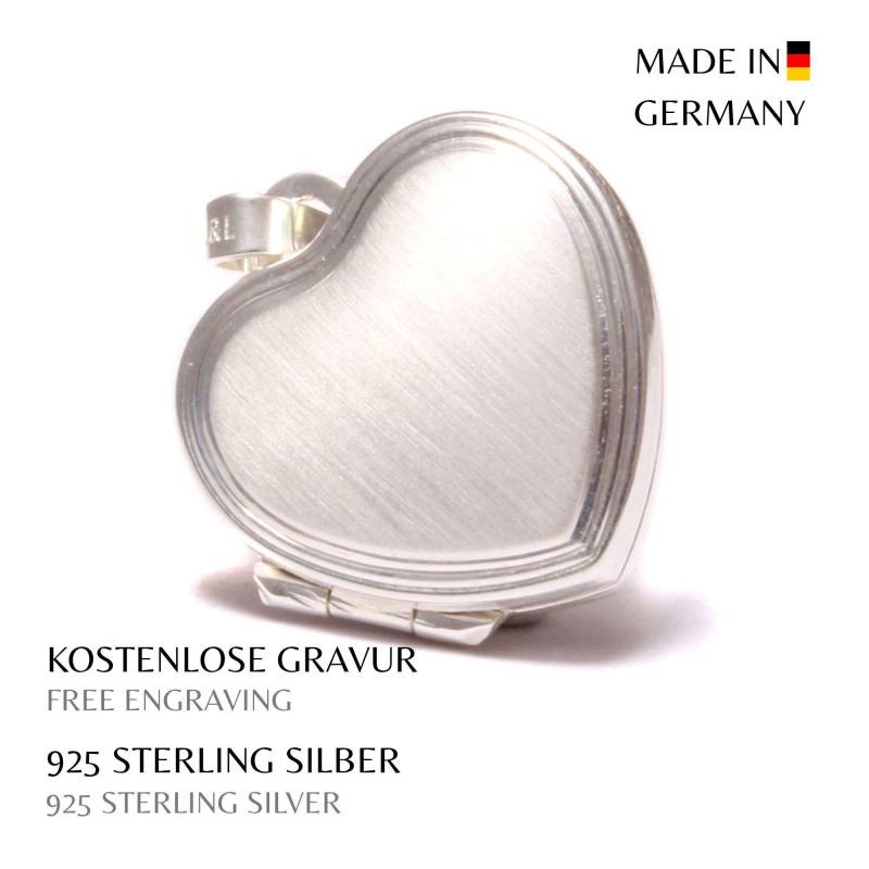 Herz Medaillon Silber | Platz Für 2 Fotos Individualisierbar Mit Gravur Ohne Kette von LoveYourDiamonds