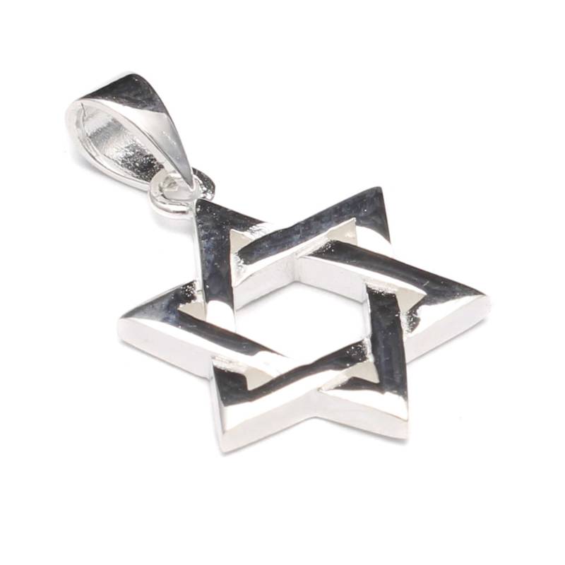 Hexagramm Anhänger Klein, 925 Sterling Silber, Schutz Symbol Amulett, Talisman David Stern, Sechs Punkt Kettenanhänger, Schmuck Religiös Süß von LoveYourDiamonds