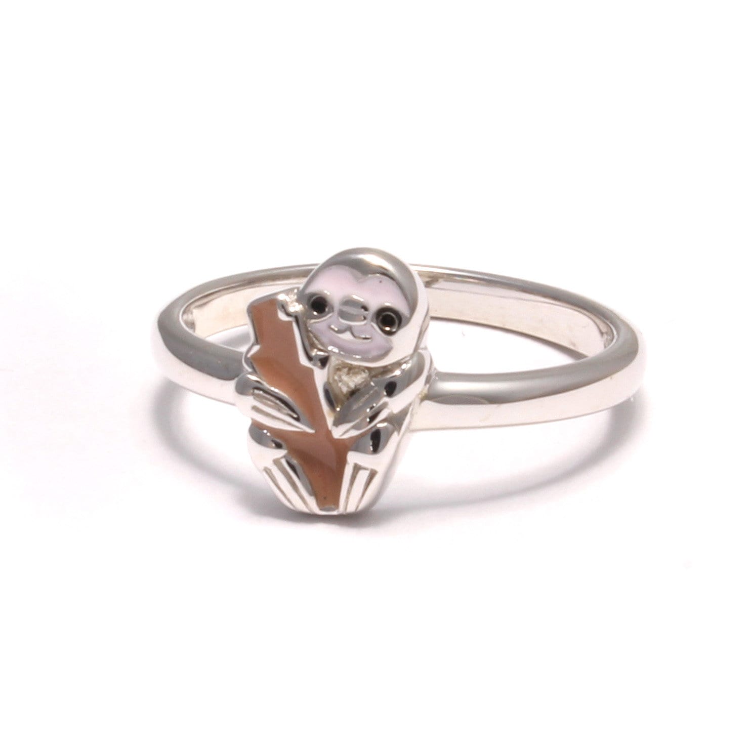 Kinderring Faultier Süß, 925 Sterling Silber, Kinder Ring Nickelfrei, Kinderschmuck Zoo Urwald, Schmuck Tier Motiv, Geschenk Klein von LoveYourDiamonds