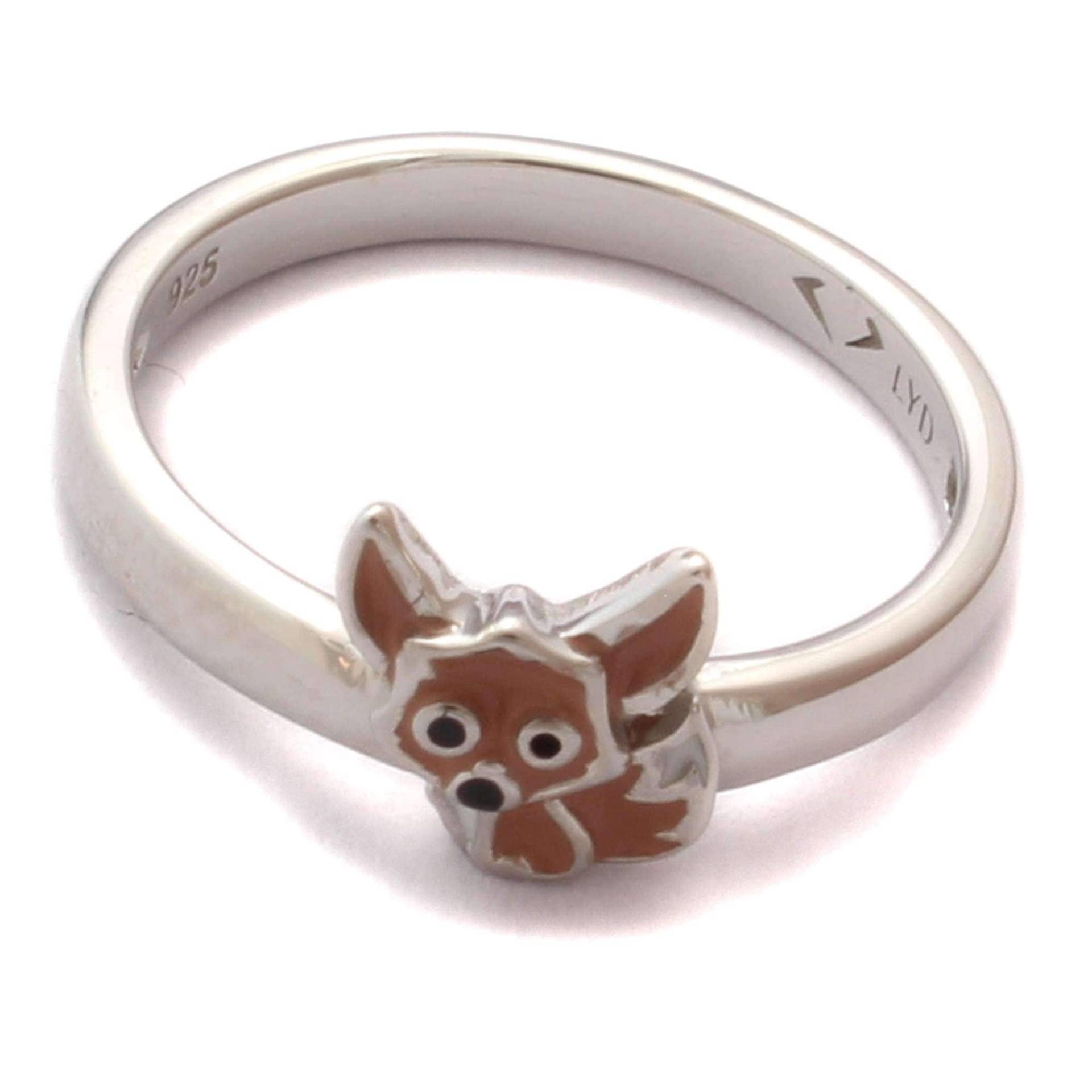 Kinderring Fennek Niedlich, 925 Sterling Silber, Kinder Ring Nickelfrei, Kinderschmuck Zoo Fuchs, Schmuck Tier Motiv, Geschenk Klein von LoveYourDiamonds