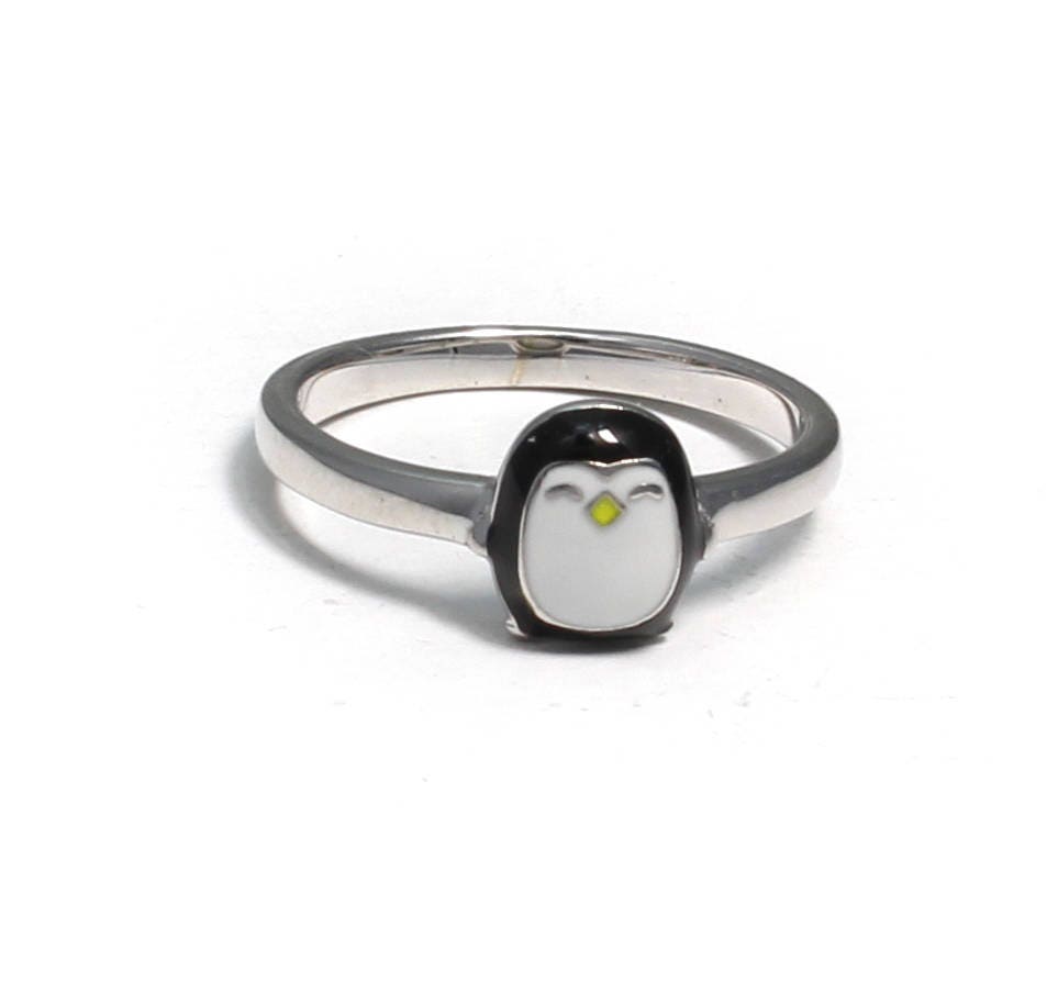 Kinderring Pinguin Niedlich, 925 Sterling Silber, Kinder Ring Nickelfrei, Kinderschmuck Zoo Eis, Schmuck Tier Motiv, Mädchen Süß von LoveYourDiamonds