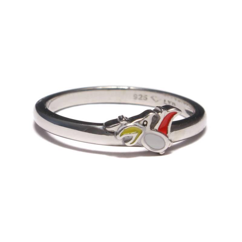 Kinderring Silber Dino Junge Flugsaurier Ring Aus 925 Sterling Recycelt Bunter Kinderschmuck Emaille Geschenk Für Kinder Dinosaurier von LoveYourDiamonds