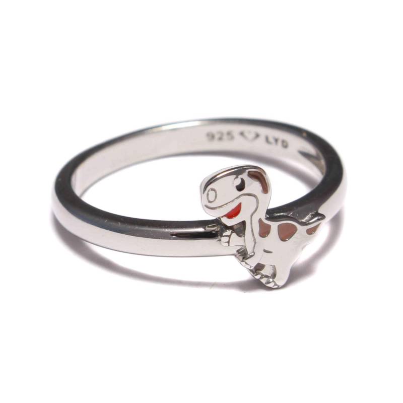 Kinderring Silber Dino Junge Tyrannosaurus Kinder Ring 925 Sterling Recycelt Emaille Schmuck Geschenk Für Dinosaurier von LoveYourDiamonds