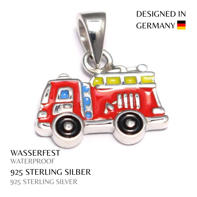 Feuerwehrauto Kinder Anhänger 925 Sterling Silber Mini Charm | 12 X 8 Mm von LoveYourDiamonds