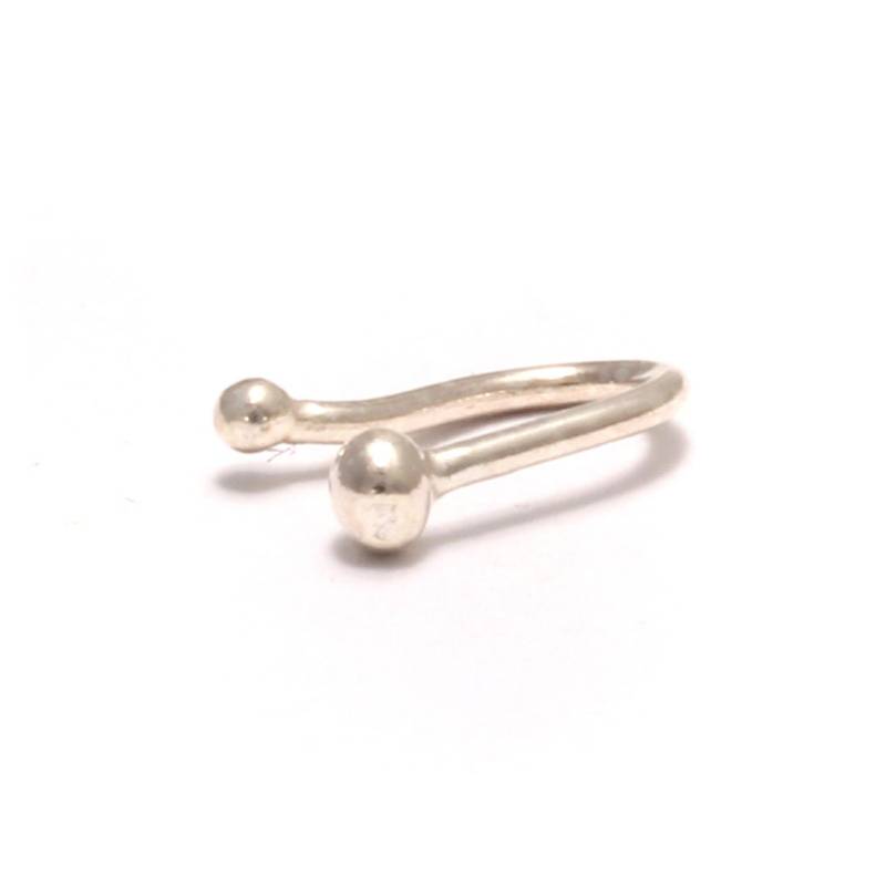 Kugel Ohrclip 925 Sterling Silber, Ohrklemme Ohrschmuck Silber Ohrclip, Nasen Clip, Clip Ohrring von LoveYourDiamonds
