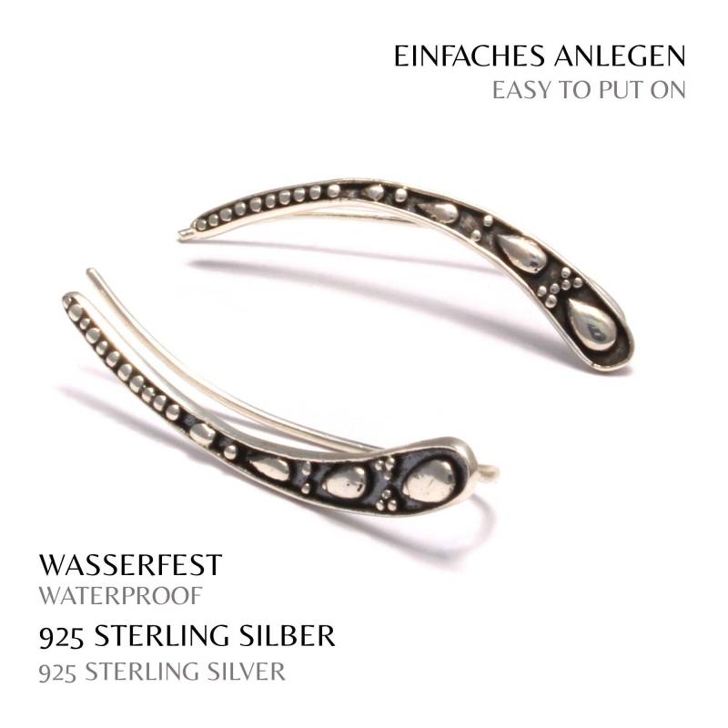 Ohrclimber Ohrringe Echt Silber Ohrclimber Helix Piercing Ohrenkriecher Hippie Festivalschmuck 925 Ohrklemme von LoveYourDiamonds