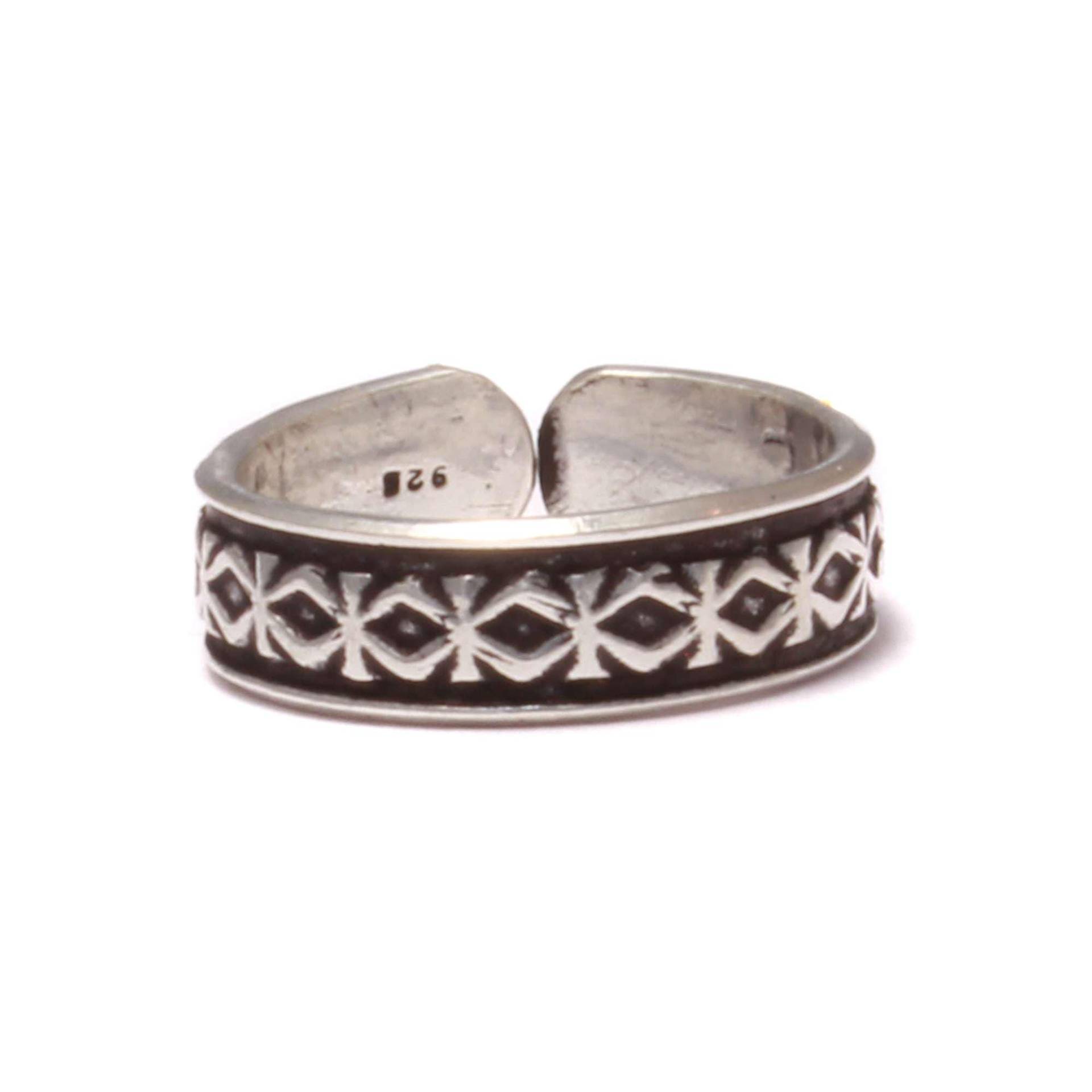Ornament Zehenring 925 Sterling Silber Verstellbarer Fußring Vintage Stil Oxidiert Boho Zehenschmuck Sommer Schmuck Unisex Körperschmuck von LoveYourDiamonds