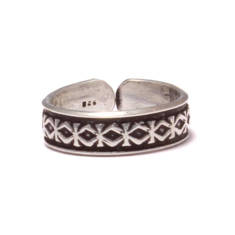 Ornament Zehenring 925 Sterling Silber Verstellbarer Fußring Vintage Stil Oxidiert Boho Zehenschmuck Sommer Schmuck Unisex Körperschmuck von LoveYourDiamonds