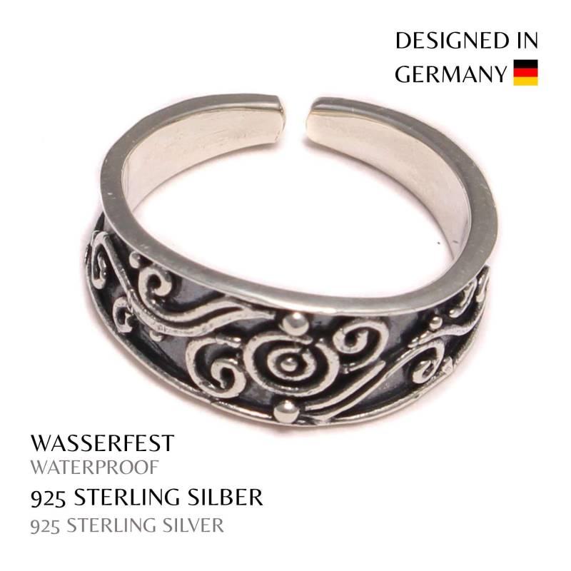 Rund Verzierter Zehenring 925 Sterling Silber, Zehen Ring Fußschmuck, Fuß Schmuck Offen Anpassbar, Boho Ring, Sommer Hippie Körperchmuck von LoveYourDiamonds