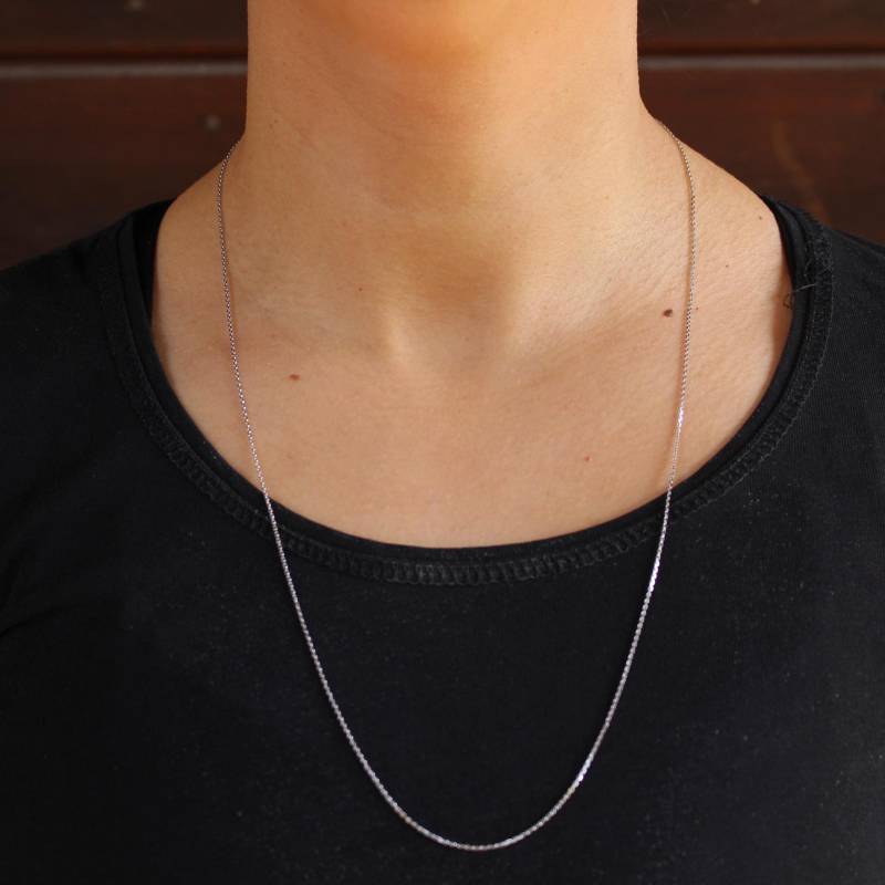 Schmale Silberkette 60 cm Filigrane Halskette 925 Silber Layering Kette Damen Rhodiniert Oder Vergoldet Roségold Ankerkette Echtgold von LoveYourDiamonds