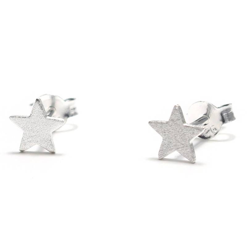 Stern Ohrstecker 925 Sterling Silber Mattiert, Sternchen Ohrstecker, Ohrringe Silber, Star Sterling, Stecker Silberstern von LoveYourDiamonds