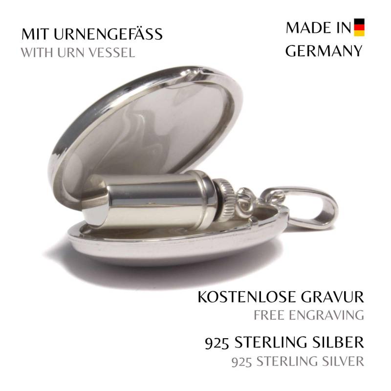 Urnen Foto Amulett Zur Ascheaufbewahrung Aus 925 Sterling Silber von LoveYourDiamonds