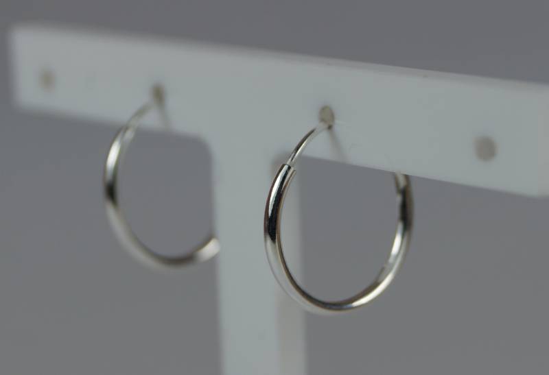 14 Mm Sterling Silber Schläfer Creolen, Top-Klapp Hoop Ohrringe 14 Mm Sterling Silber Schläfer Creolen, Top-Klapp Hoop Ohrringe von LoveYourJewellery
