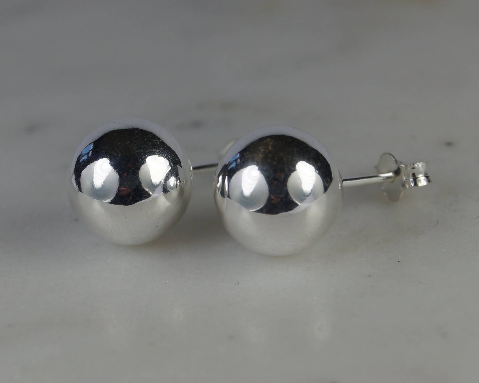 Große 10 Mm Sterling Silber Ohrstecker, Silberkugel Minimalist Ohrringe Große 10 Mm Sterling Silber Ohrstecker, Silberkugel Minimalist Ohrringe von LoveYourJewellery